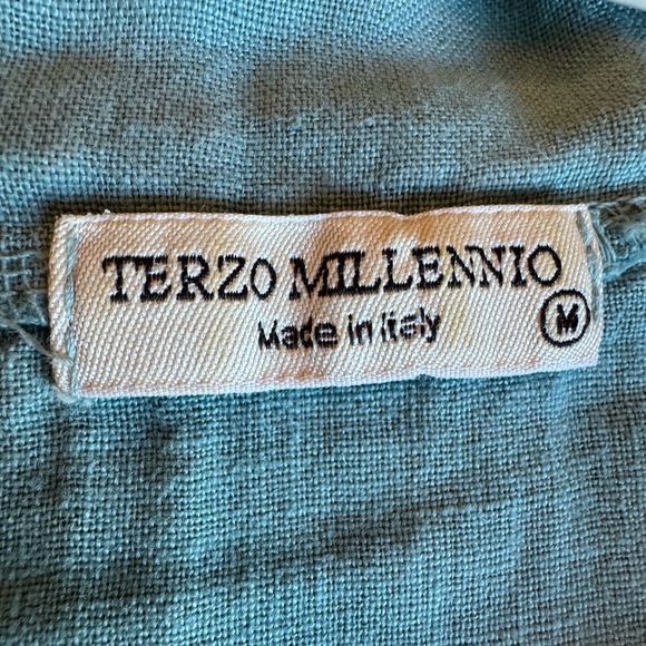 Terri Millennio Sleeveless Linen Dress in light Teal medium - Picture 5 of 5